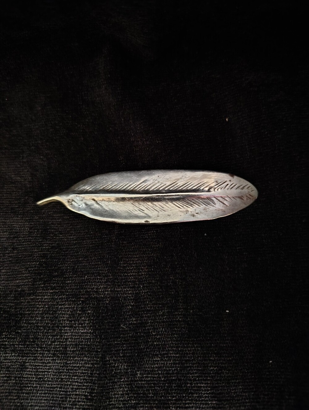 Vtg. Danecraft Sterling Silver Feather Brooch